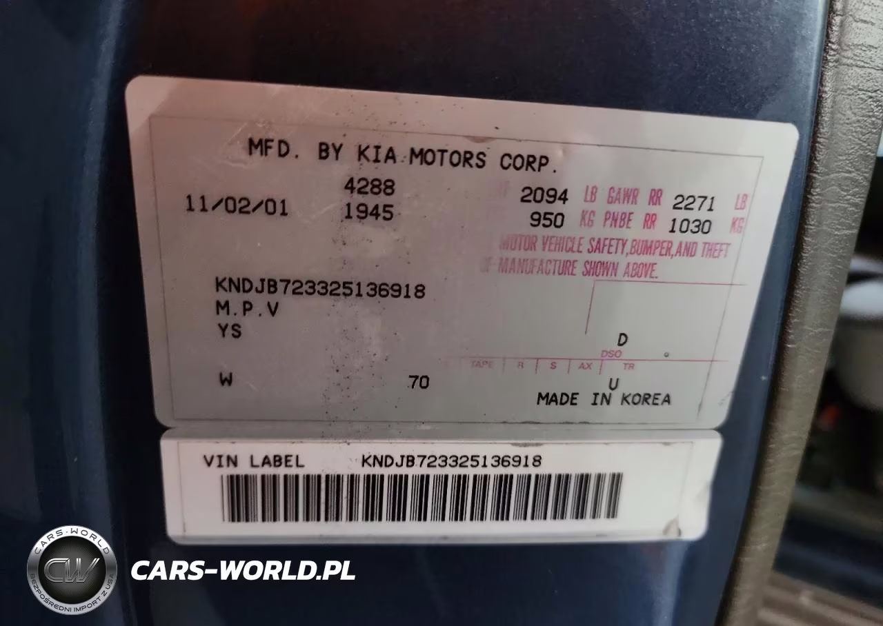 2002 Kia Sportage Base VIN:KNDJB723325136918 - 14
