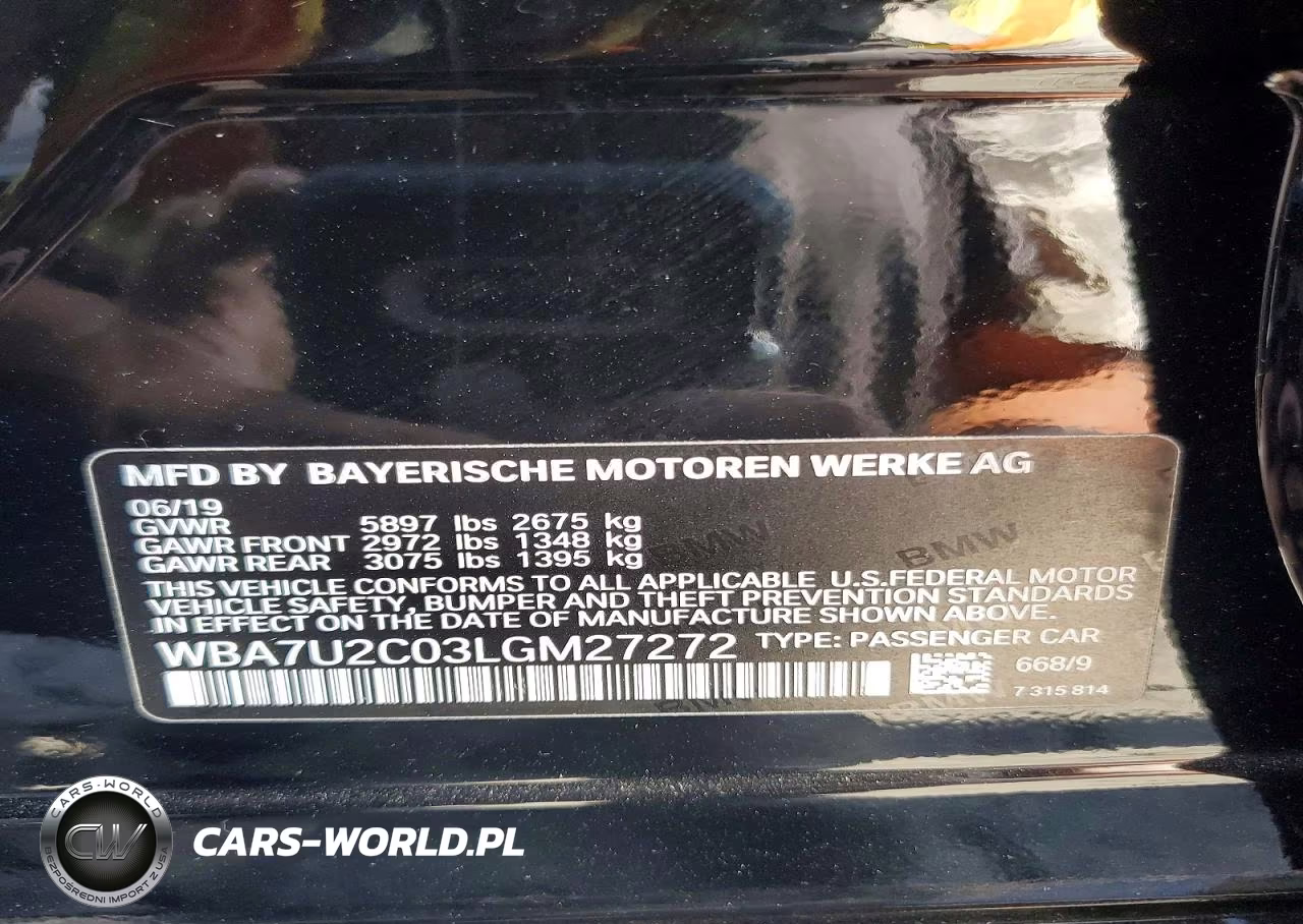 2020 BMW 750 Xi VIN:WBA7U2C03LGM27272 - 12