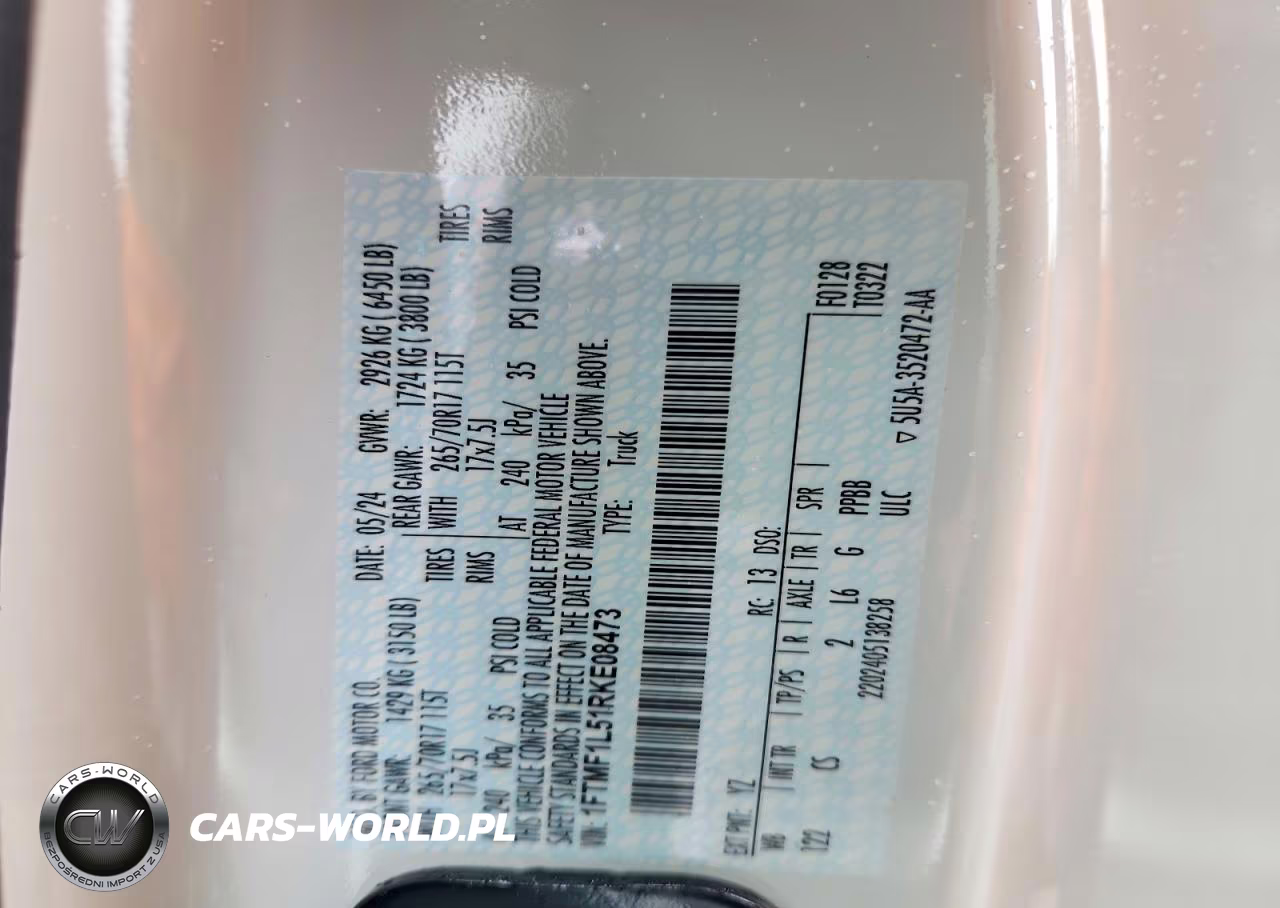 2024 Ford F150 Xl VIN:1FTMF1L51RKE08473 - 12