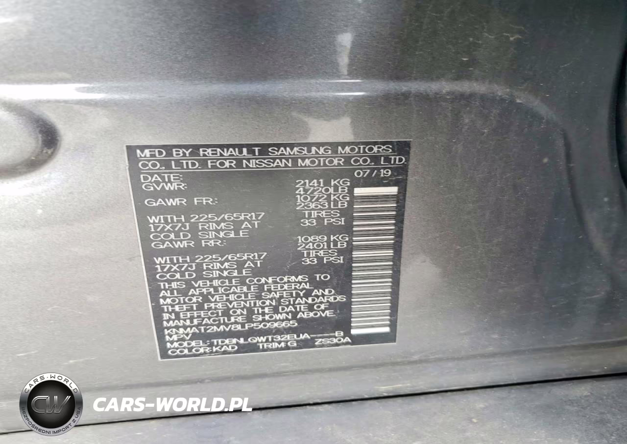 2020 Nissan Rogue Sv VIN:KNMAT2MV8LP509665 - 12