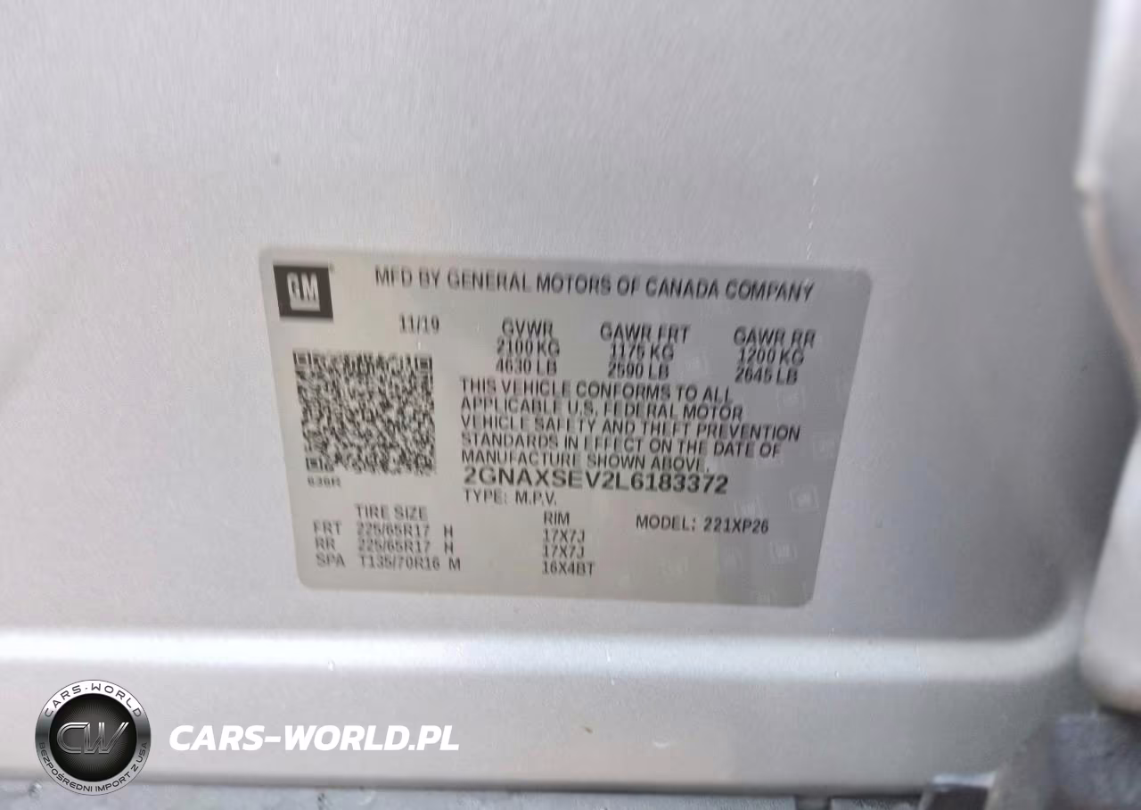 2020 Chevrolet Equinox Ls VIN:2GNAXSEV2L6183372 - 13