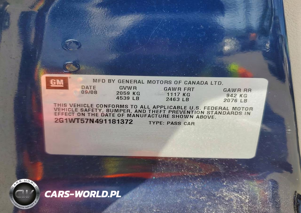 2009 Chevrolet Impala 1Lt VIN:2G1WT57N491181372 - 12