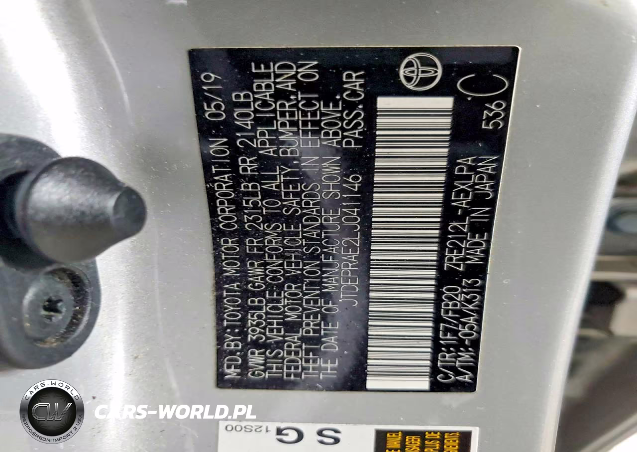 2020 Toyota Corolla Le VIN:JTDEPRAE2LJ041146 - 12