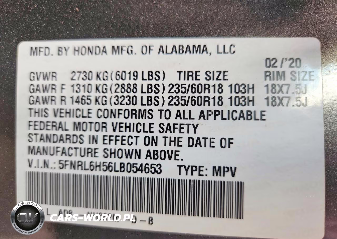2020 Honda Odyssey Ex VIN:5FNRL6H56LB054653 - 13
