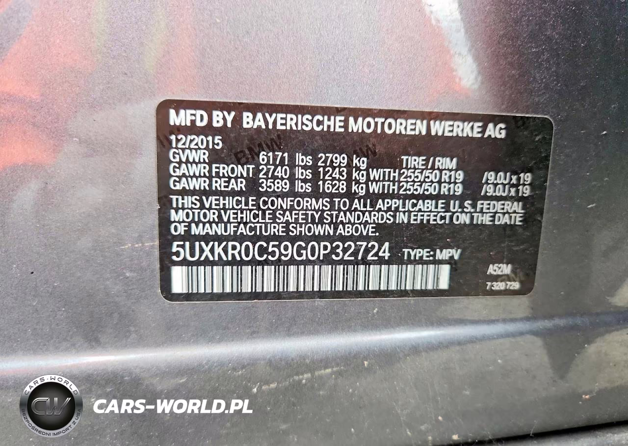 2016 BMW X5 xDrive35I VIN:5UXKR0C59G0P32724 - 13