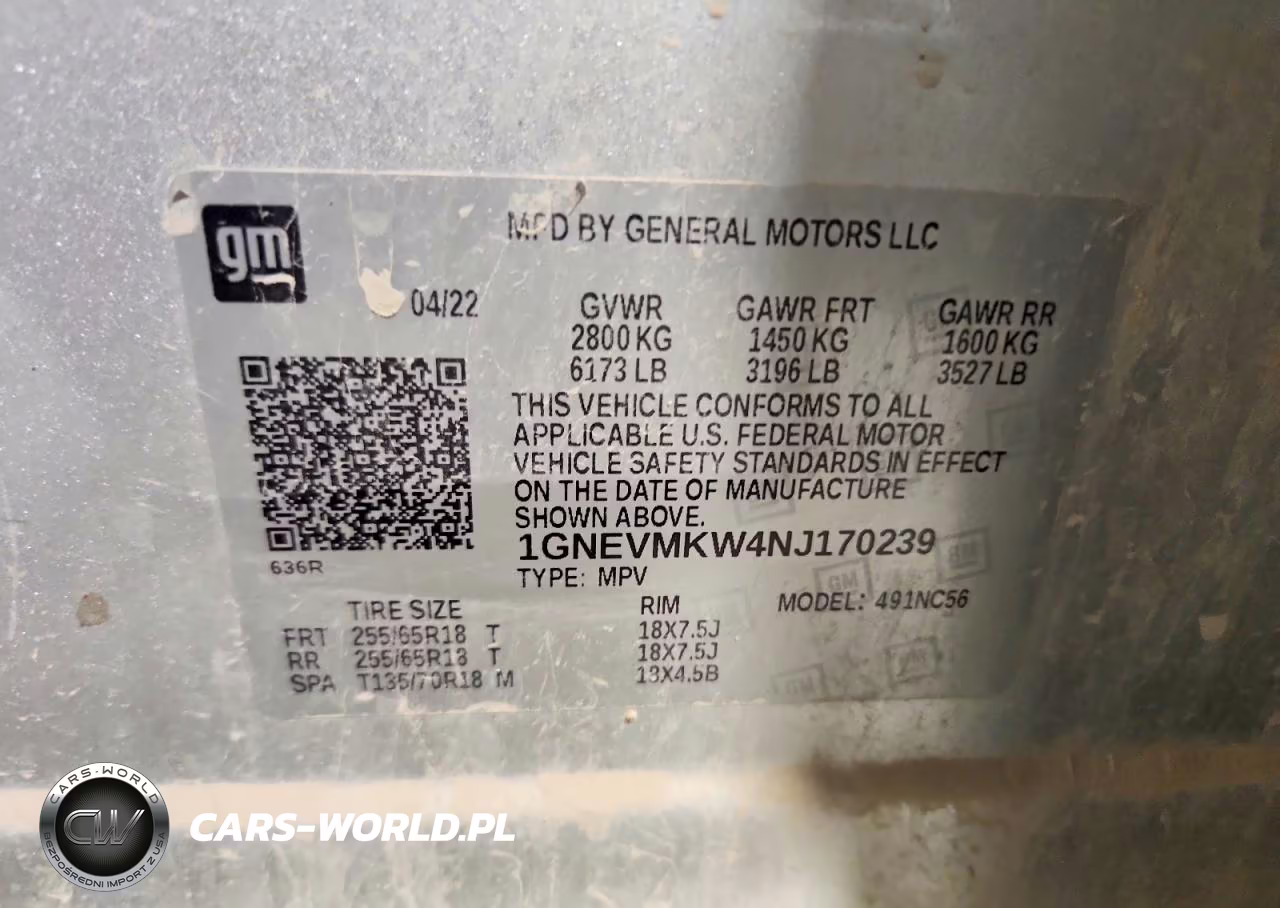 2022 Chevrolet Traverse Lt VIN:1GNEVMKW4NJ170239 - 13