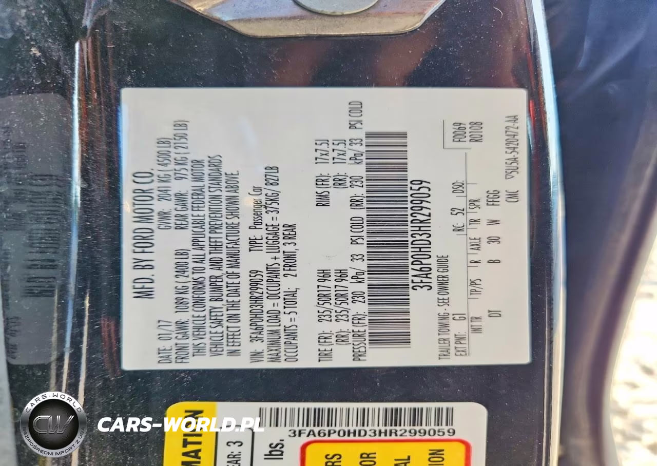 2017 Ford Fusion Se VIN:3FA6P0HD3HR299059 - 12