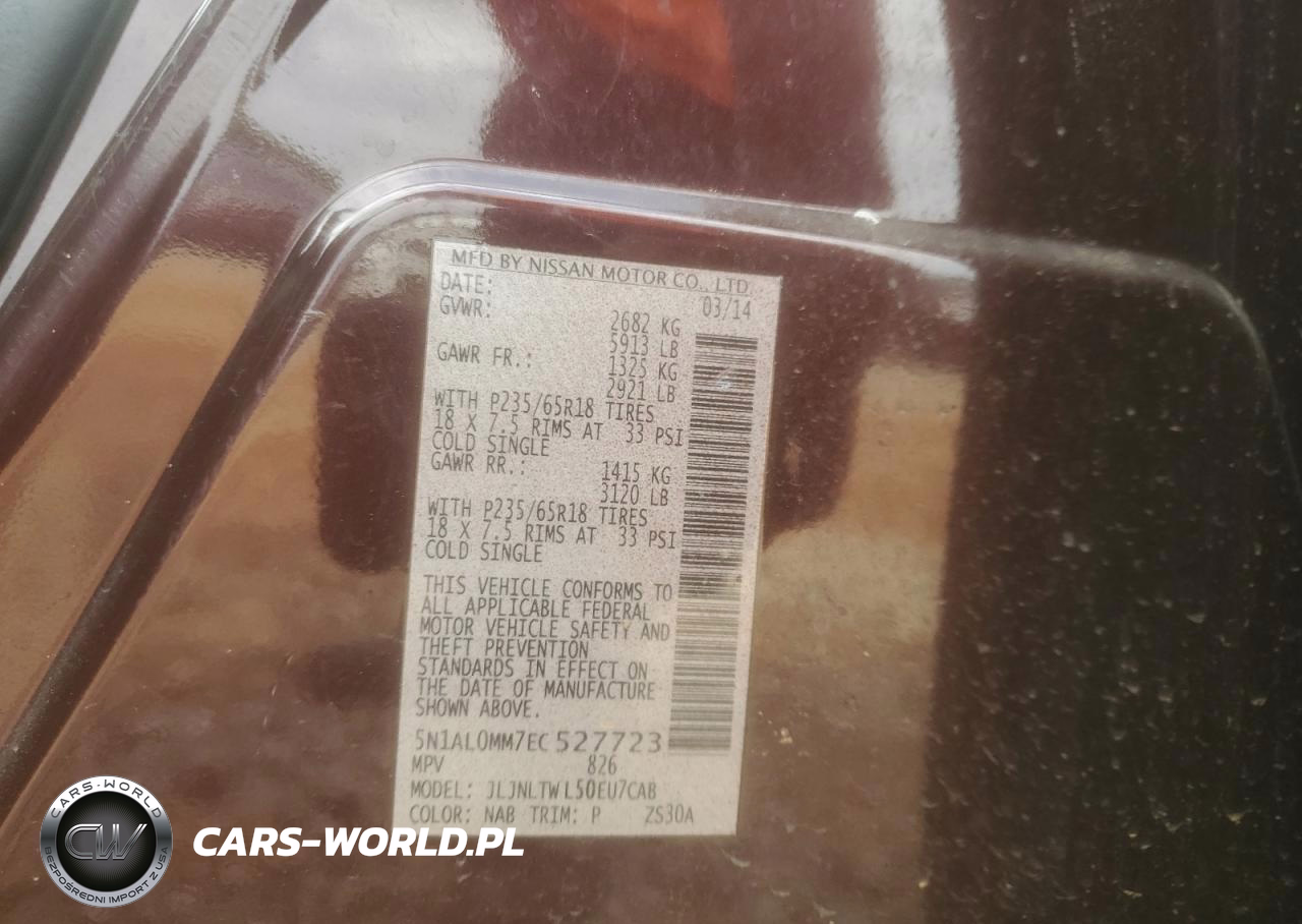 2014 Infiniti Qx60 VIN:5N1AL0MM7EC527723 - 13