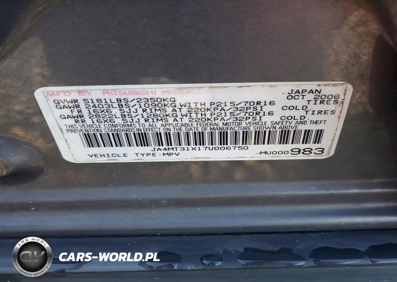 2007 Mitsubishi Outlander Ls VIN:JA4MT31X17U006750 - 12