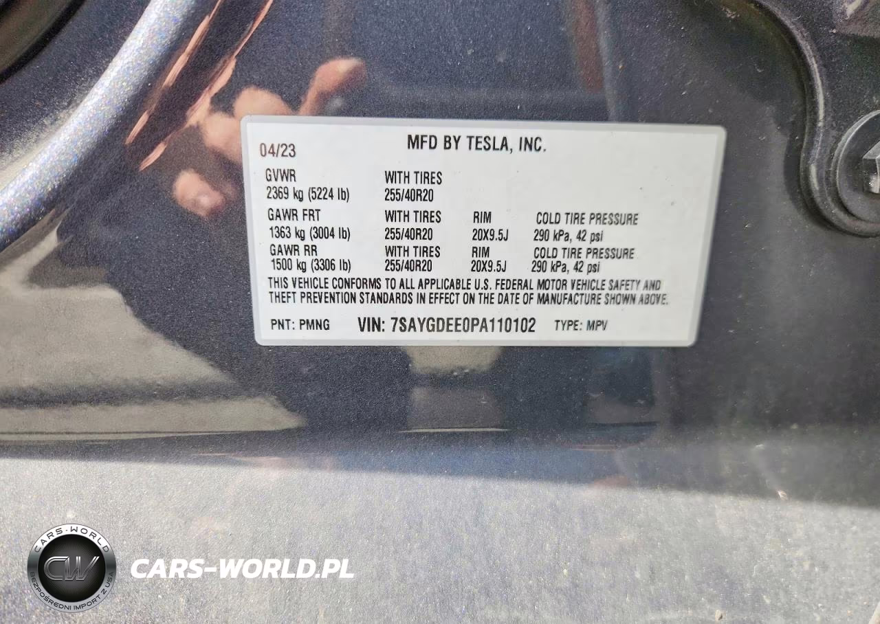 2023 Tesla Model Y VIN:7SAYGDEE0PA110102 - 12