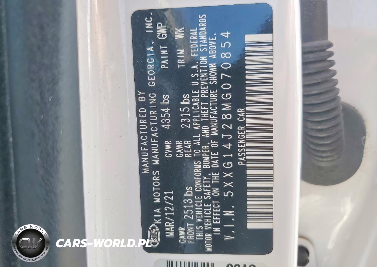 2021 Kia K5 Lxs VIN:5XXG14J28MG070854 - 12