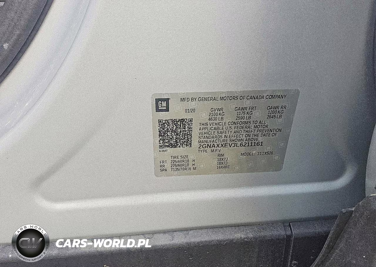2020 Chevrolet Equinox Premier VIN:2GNAXXEV3L6211161 - 13