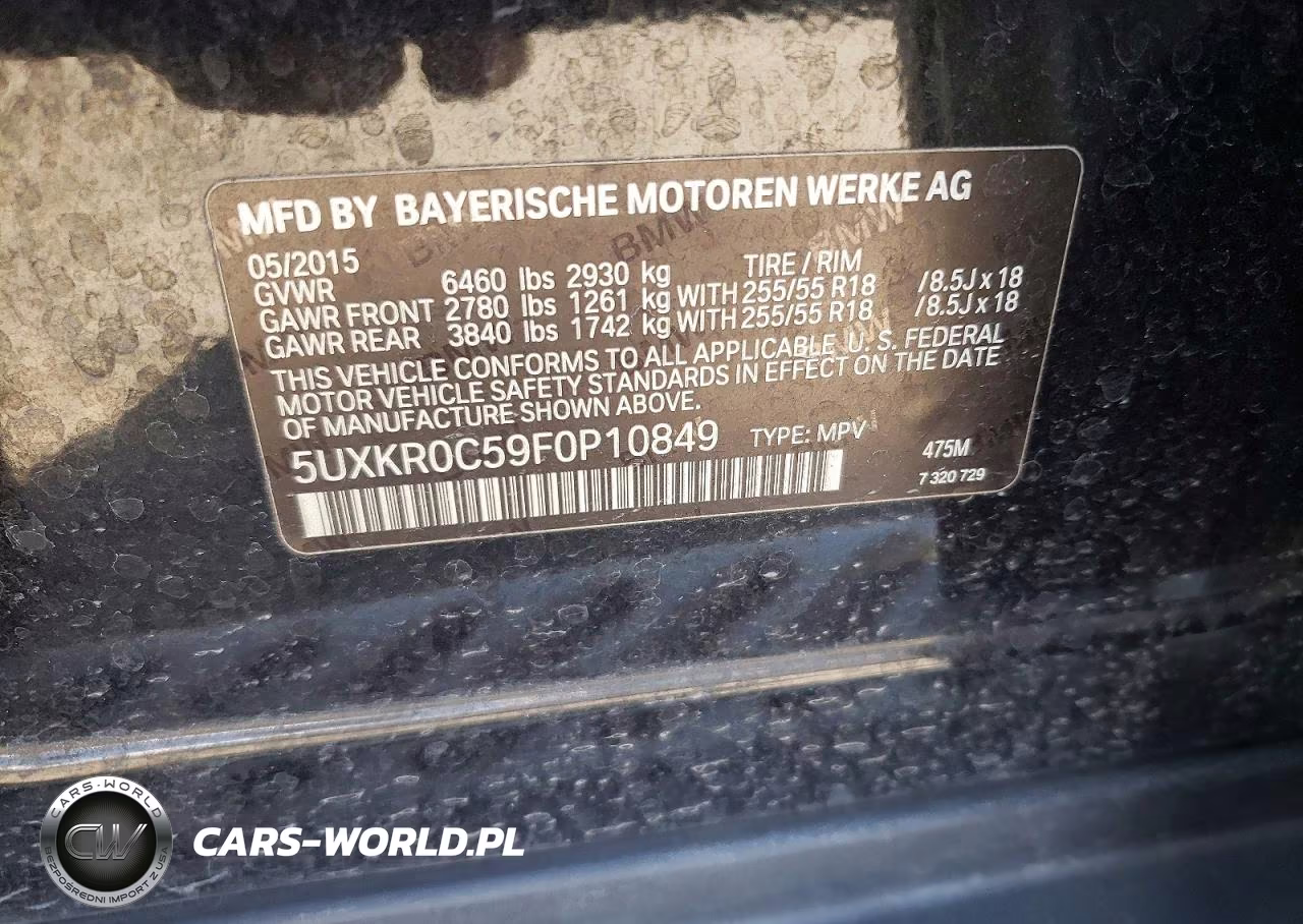2015 BMW X5 xDrive35I VIN:5UXKR0C59F0P10849 - 12