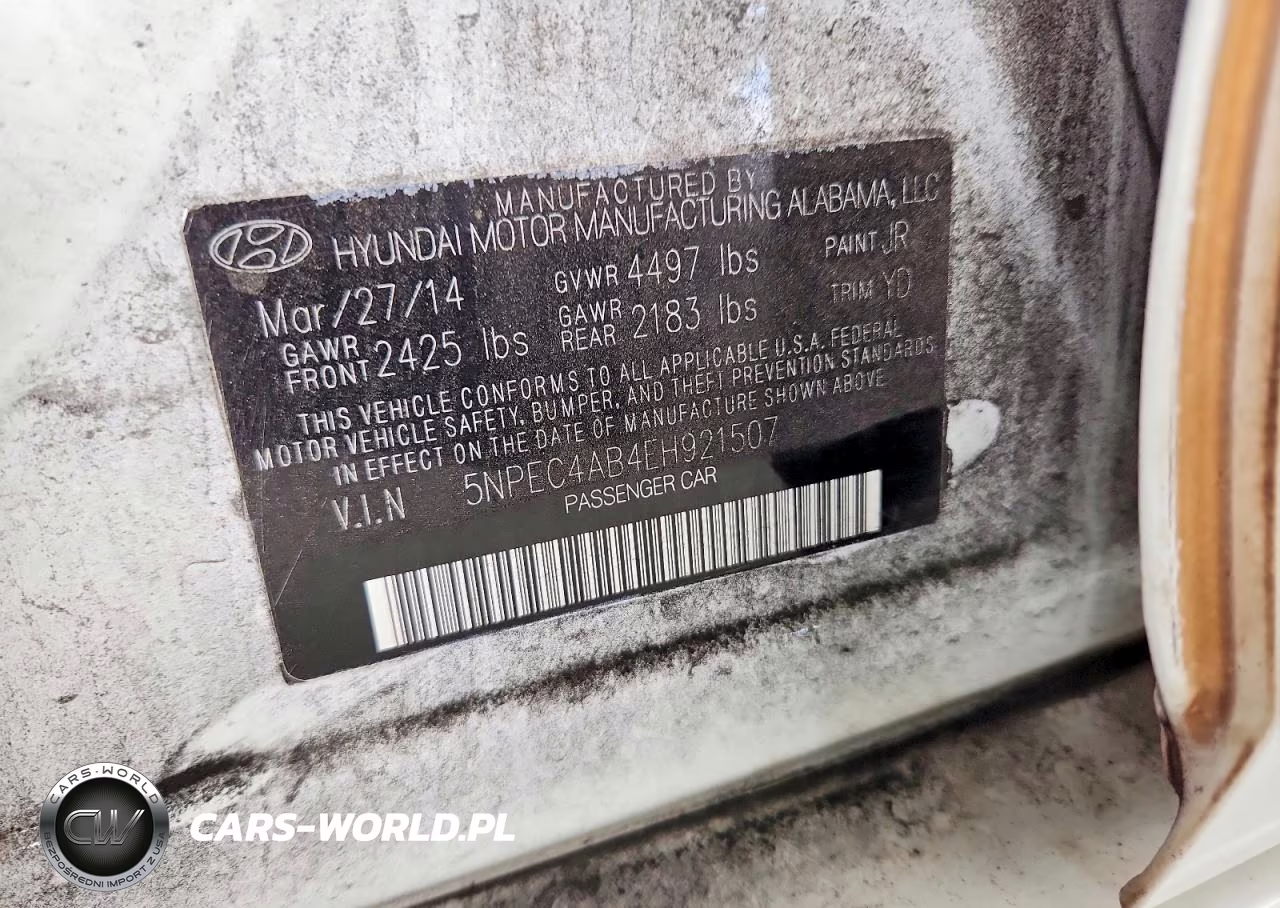 2014 Hyundai Sonata Limited 2.0T VIN:5NPEC4AB4EH921507 - 12