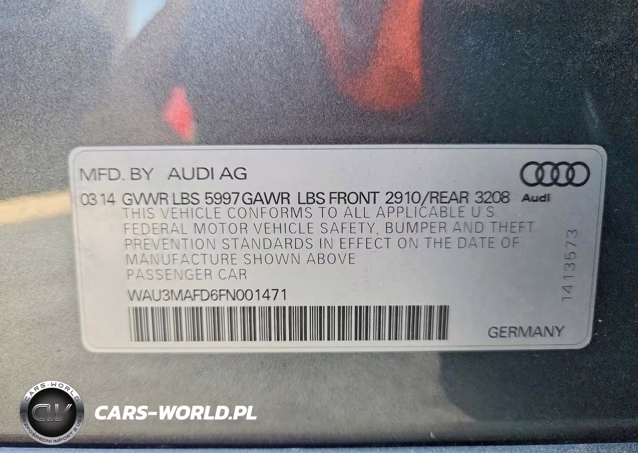 2015 Audi A8 L Tdi Quattro VIN:WAU3MAFD6FN001471 - 12