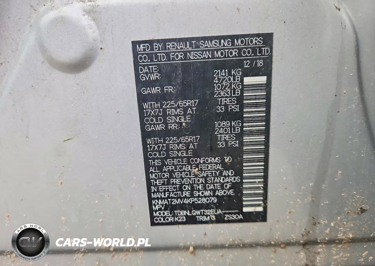 2019 Nissan Rogue Sv VIN:KNMAT2MV4KP528079 - 13