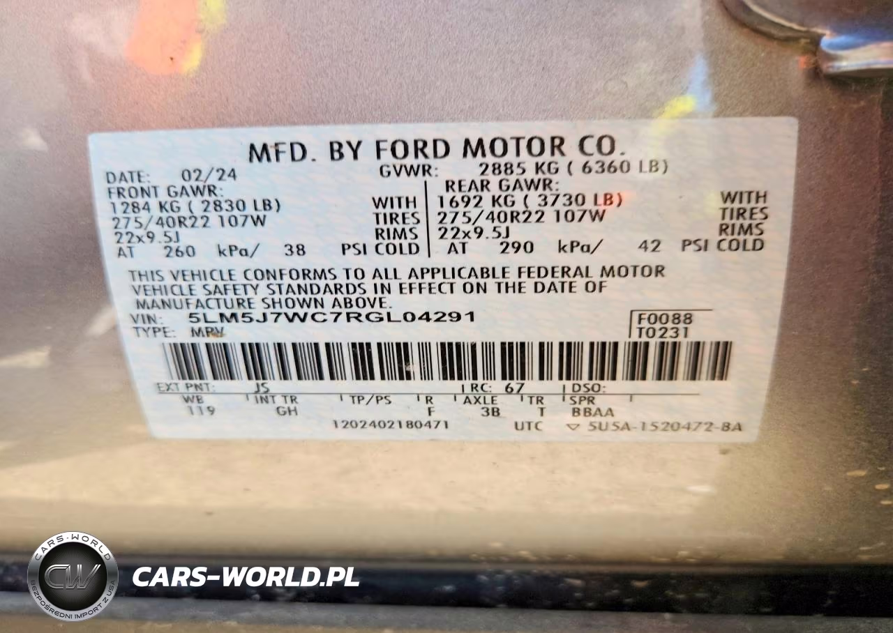 2024 Lincoln Aviator Reserve VIN:5LM5J7WC7RGL04291 - 14