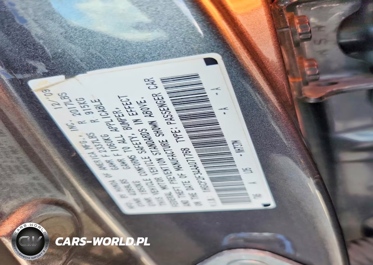 2010 Honda Accord Lx VIN:1HGCP2F34AA071768 - 12