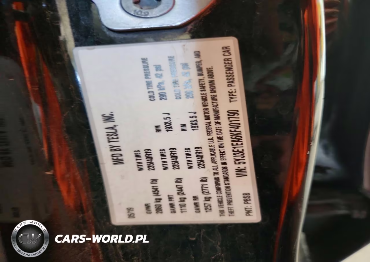 2019 Tesla Model 3 VIN:5YJ3E1EA6KF401790 - 12