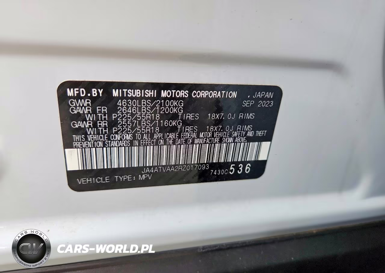 2024 Mitsubishi Eclipse Cross Le VIN:JA4ATVAA2RZ017093 - 13