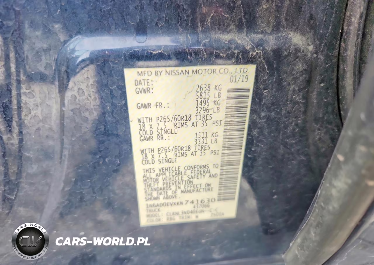 2019 Nissan Frontier Sl VIN:1N6AD0EVXKN741630 - 12