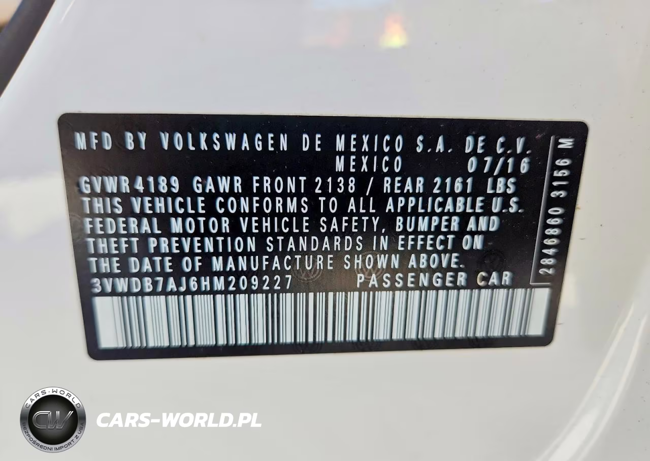 2017 Volkswagen Jetta Se VIN:3VWDB7AJ6HM209227 - 12