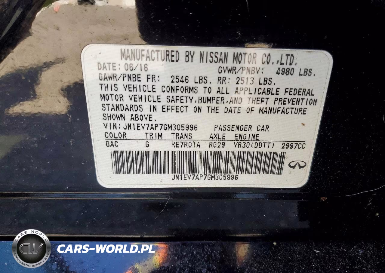 2016 Infiniti Q50 Sport VIN:JN1EV7AP7GM305996 - 13
