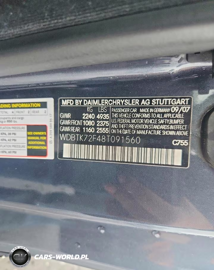 2008 Mercedes-Benz Clk 550 VIN:WDBTK72F48T091560 - 12