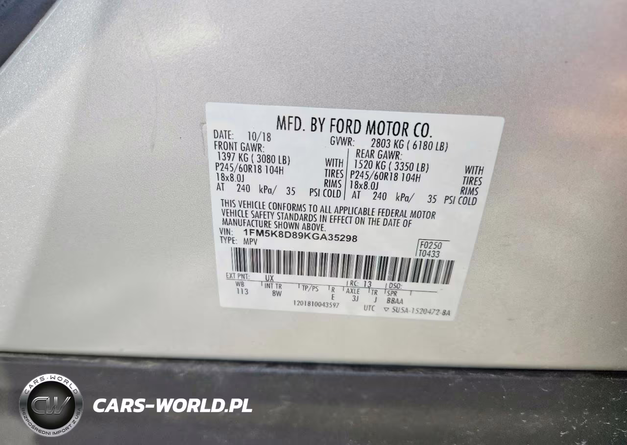 2019 Ford Explorer Xlt VIN:1FM5K8D89KGA35298 - 14