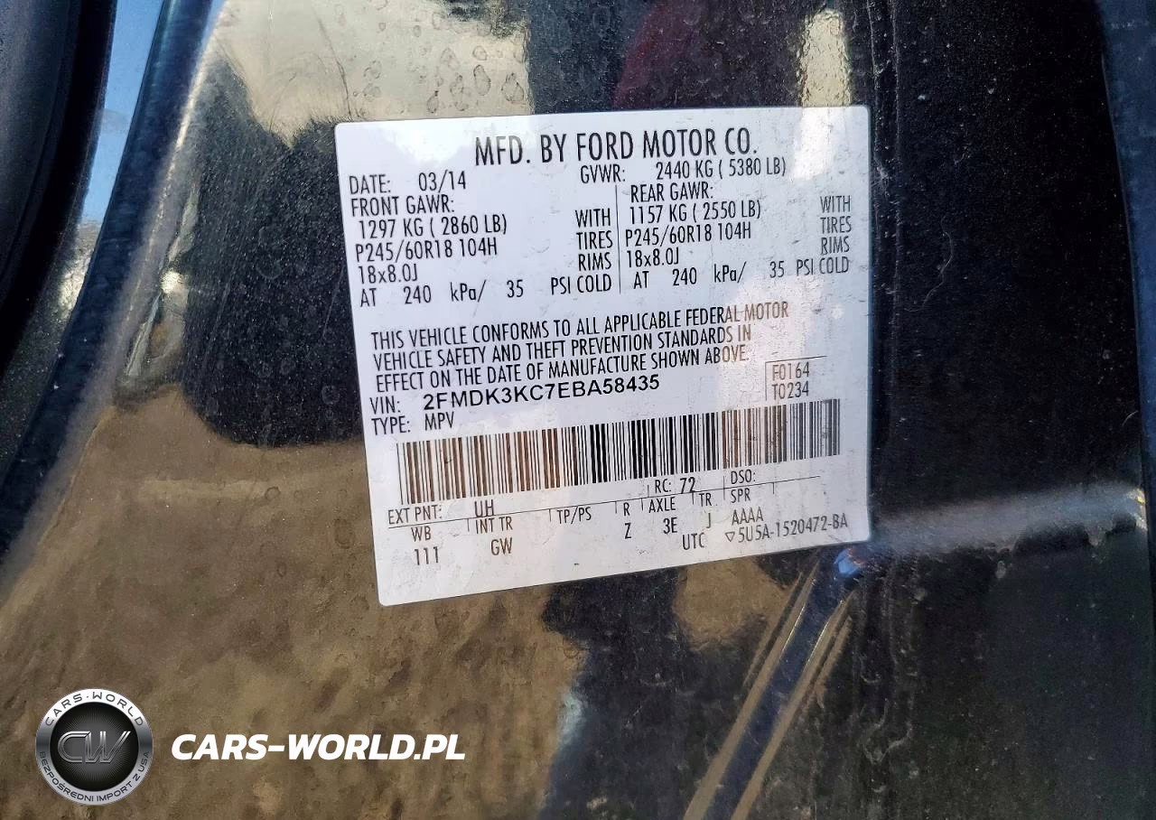 2014 Ford Edge Limited VIN:2FMDK3KC7EBA58435 - 12