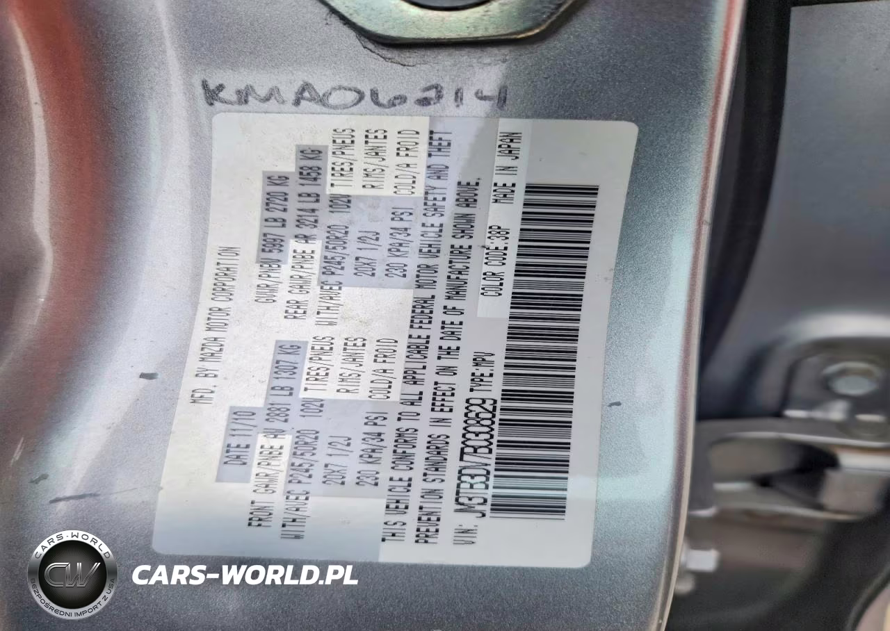 2011 Mazda Cx-9 VIN:JM3TB3DV7B0308629 - 13