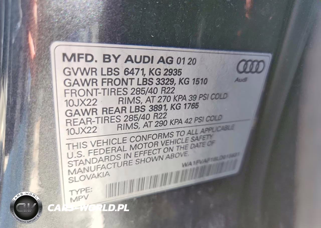 2020 Audi Q8 Prestige S-Line VIN:WA1FVAF18LD015631 - 13