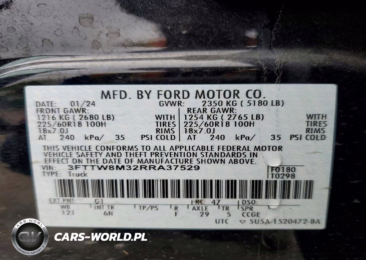 2024 Ford Maverick Lariat VIN:3FTTW8M32RRA37529 - 12