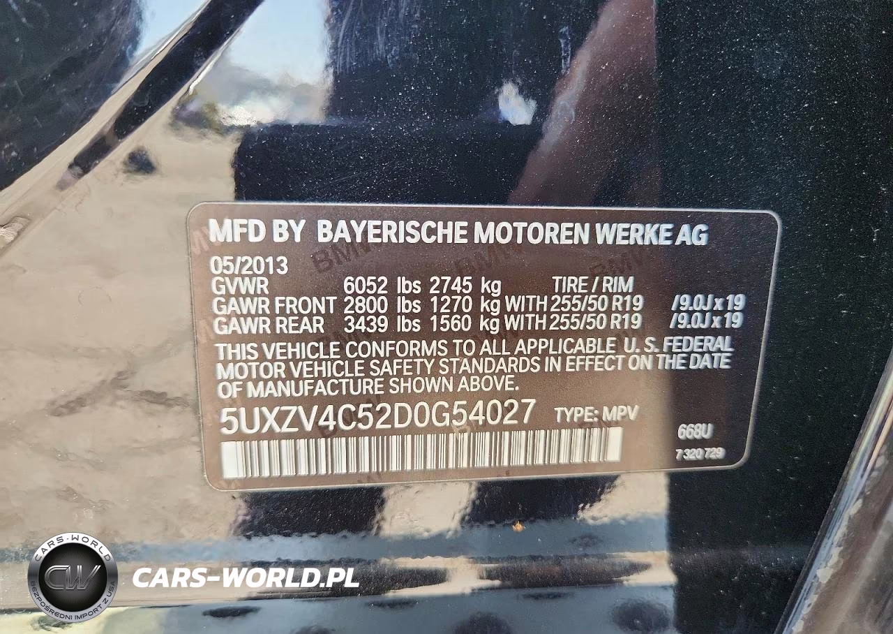2013 BMW X5 xDrive35I VIN:5UXZV4C52D0G54027 - 13