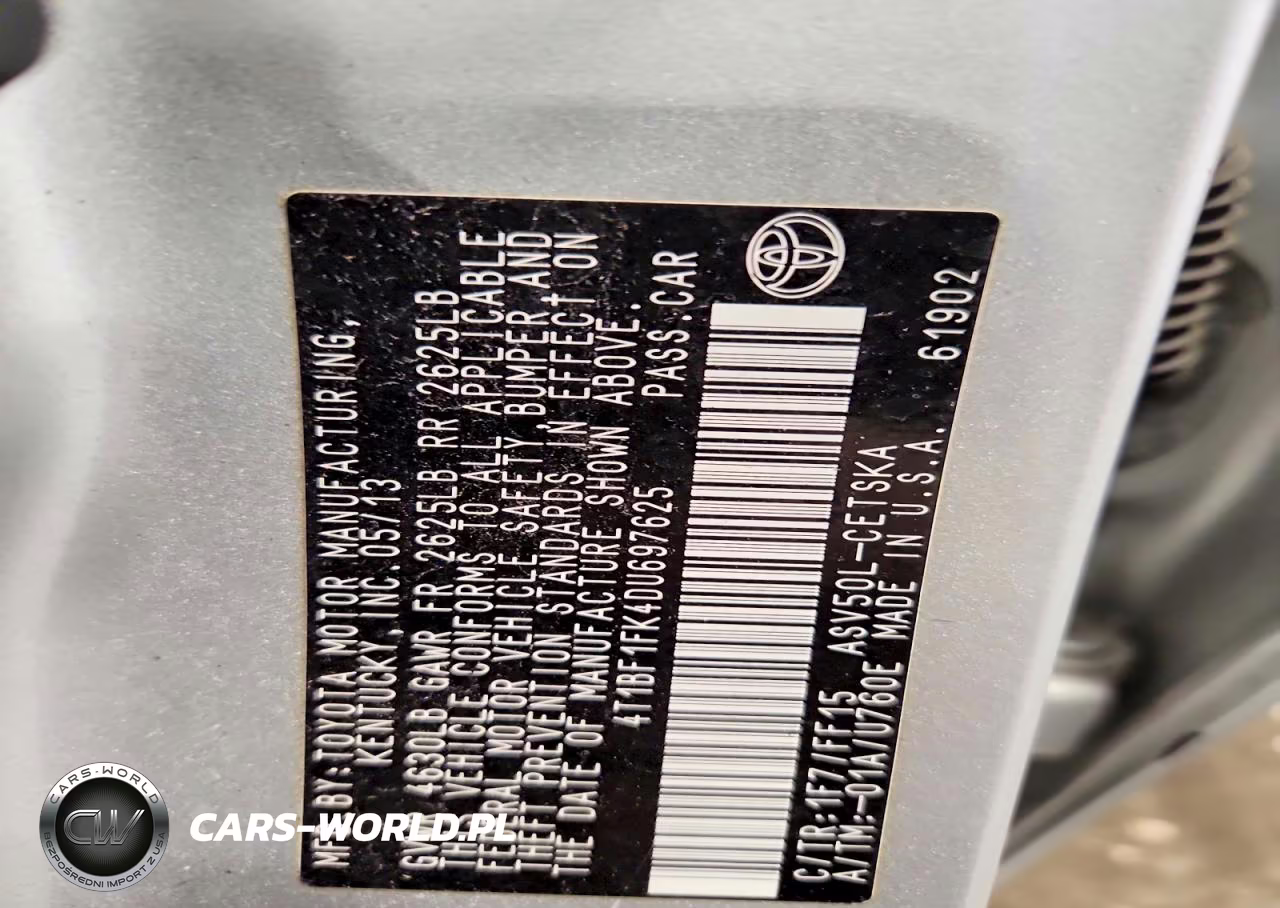2013 Toyota Camry Se VIN:4T1BF1FK4DU697625 - 13