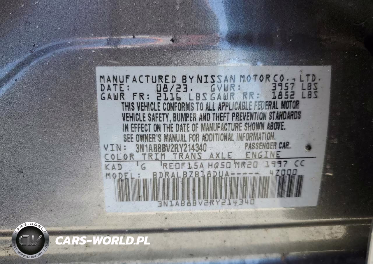 2024 Nissan Sentra S VIN:3N1AB8BV2RY214340 - 12