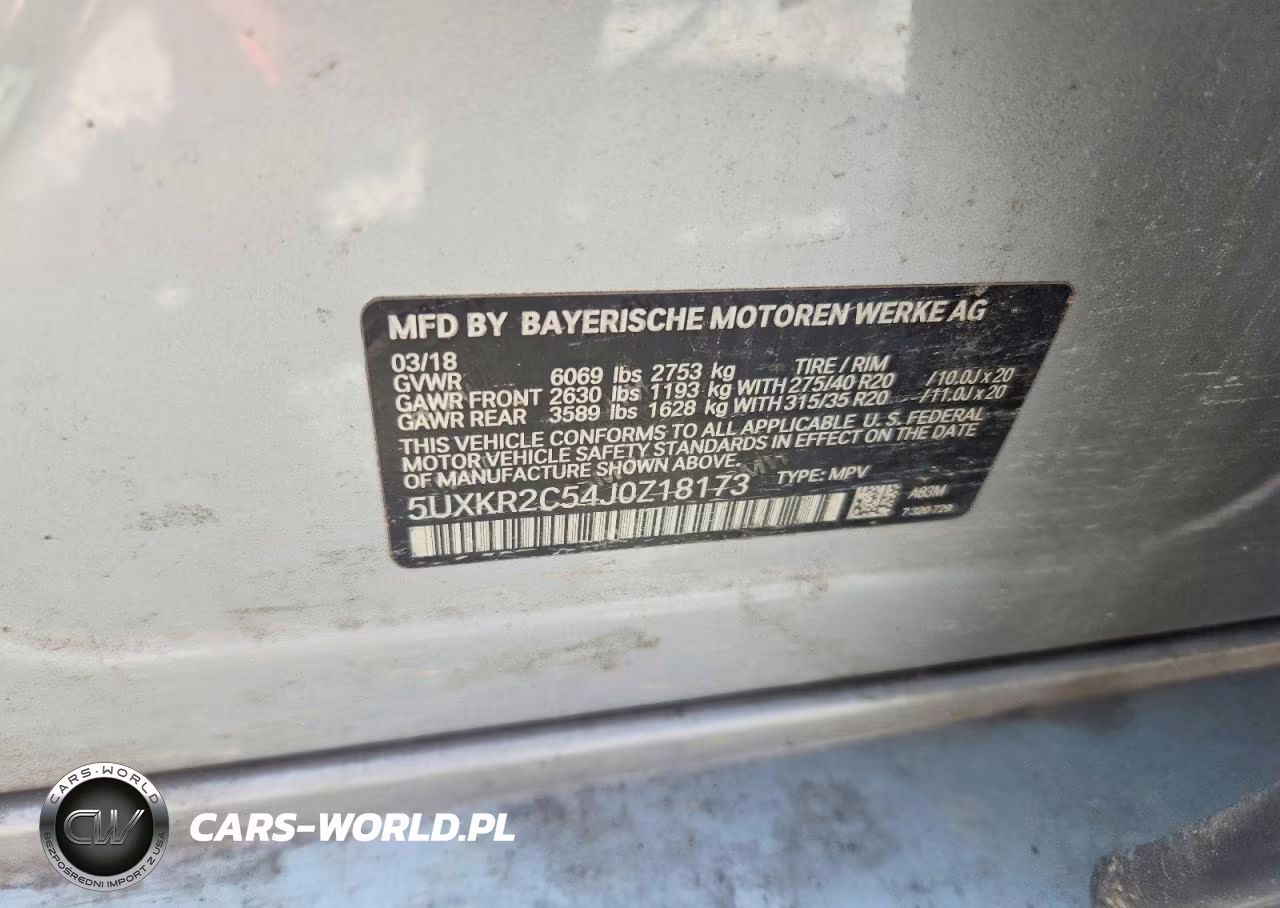 2018 BMW X5 Sdrive35I VIN:5UXKR2C54J0Z18173 - 13