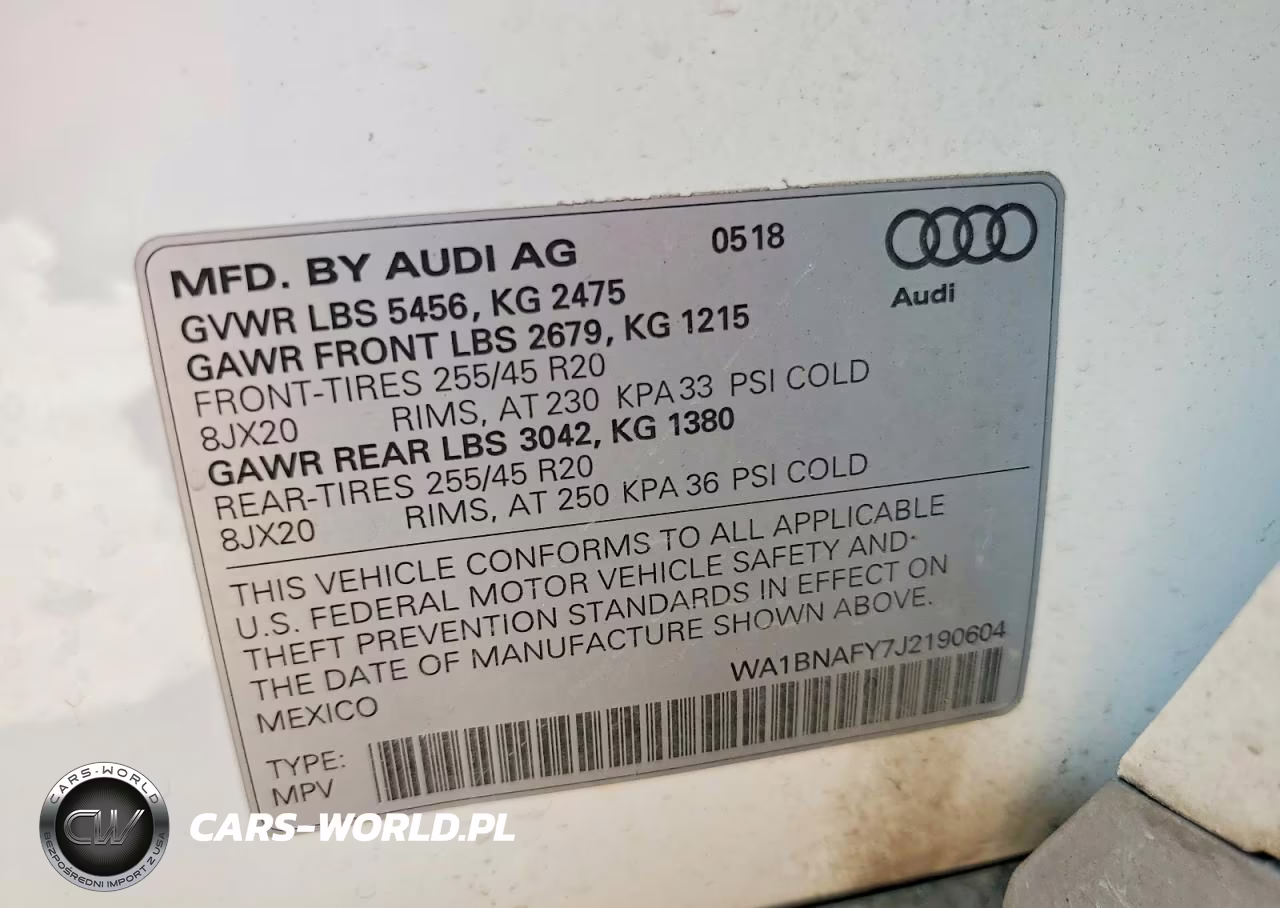 2018 Audi Q5 Premium VIN:WA1BNAFY7J2190604 - 13