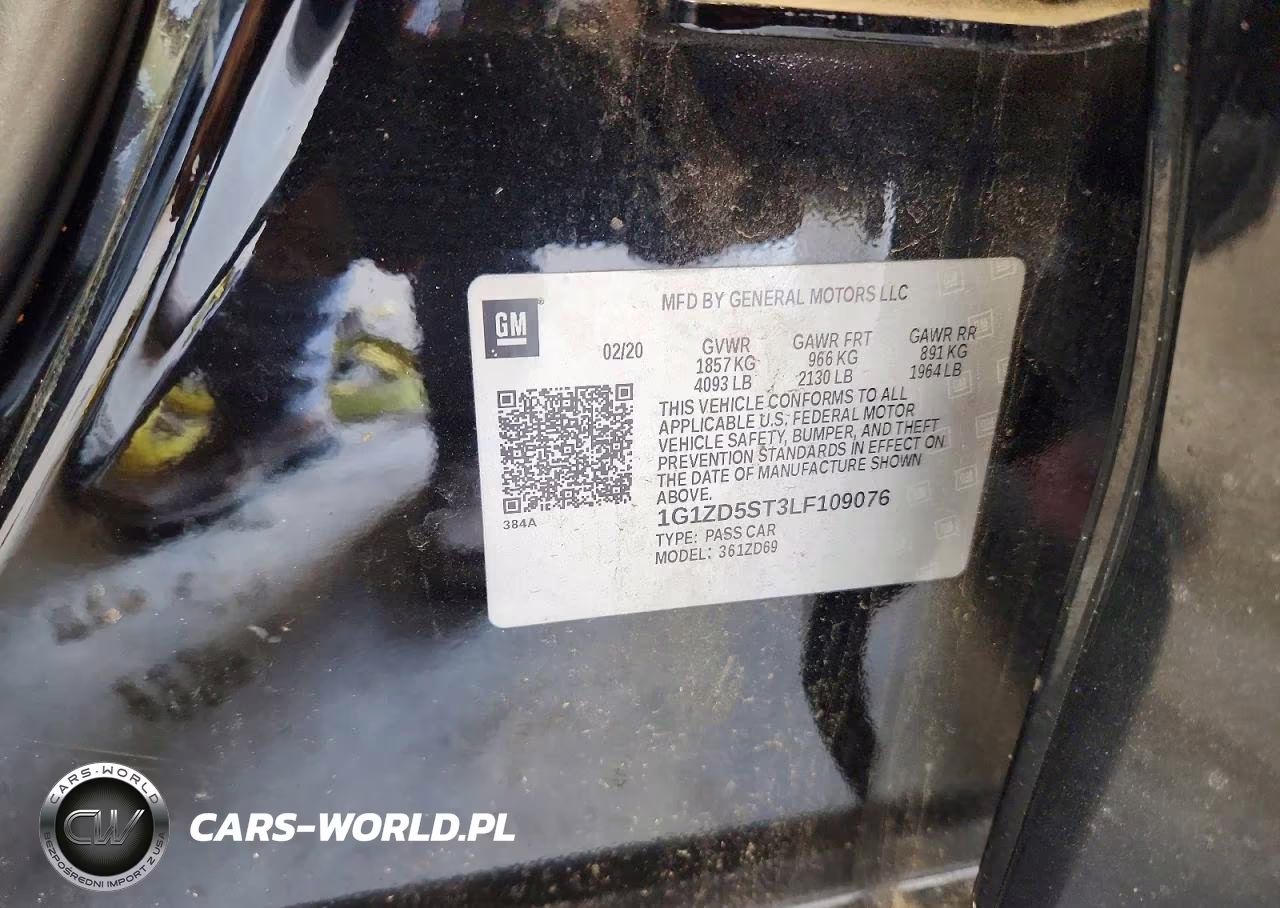 2020 Chevrolet Malibu Lt VIN:1G1ZD5ST3LF109076 - 12