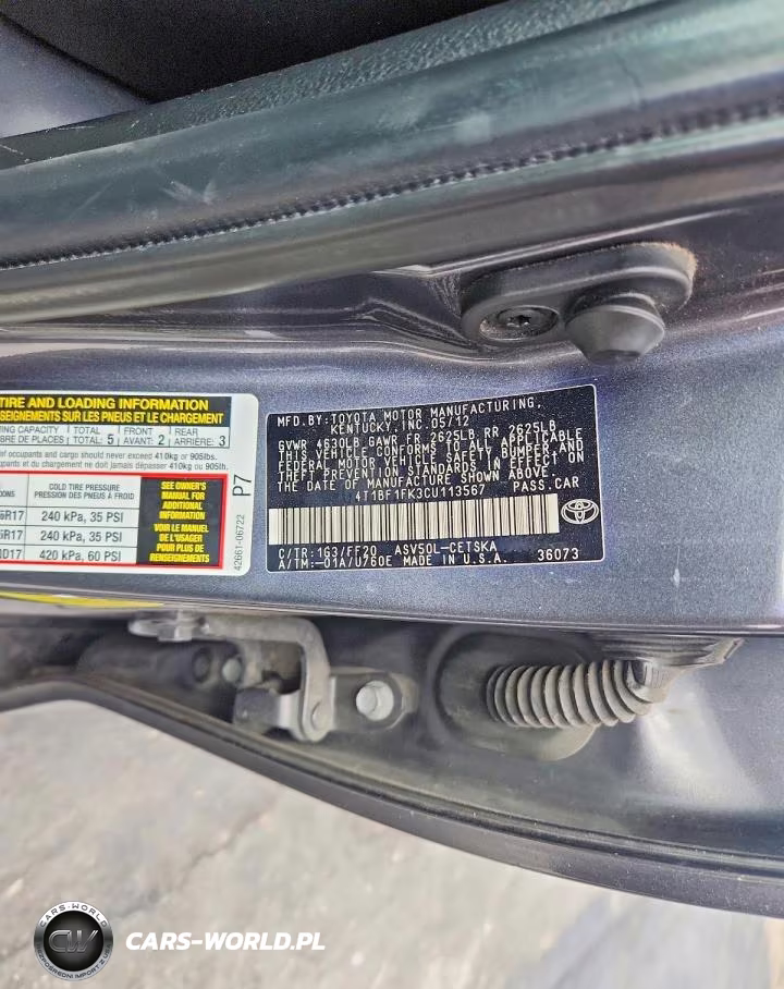 2012 Toyota Camry Se VIN:4T1BF1FK3CU113567 - 12