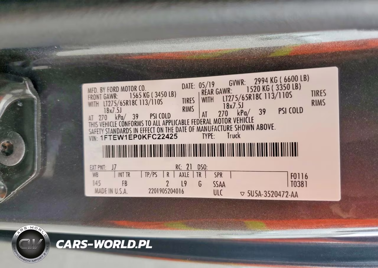 2019 Ford F150 Supercrew VIN:1FTEW1EP0KFC22425 - 13