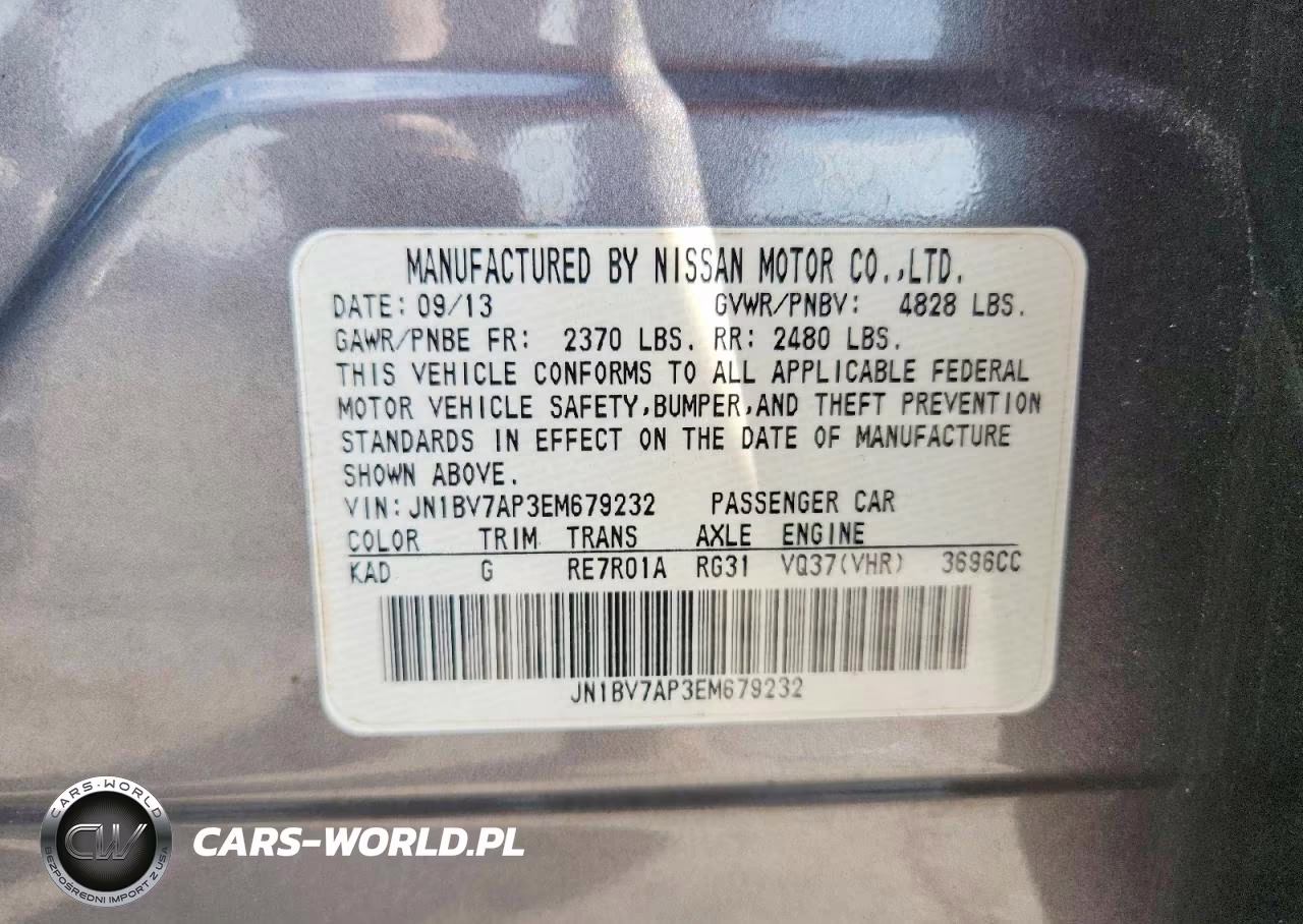 2014 Infiniti Q50 Premium VIN:JN1BV7AP3EM679232 - 12