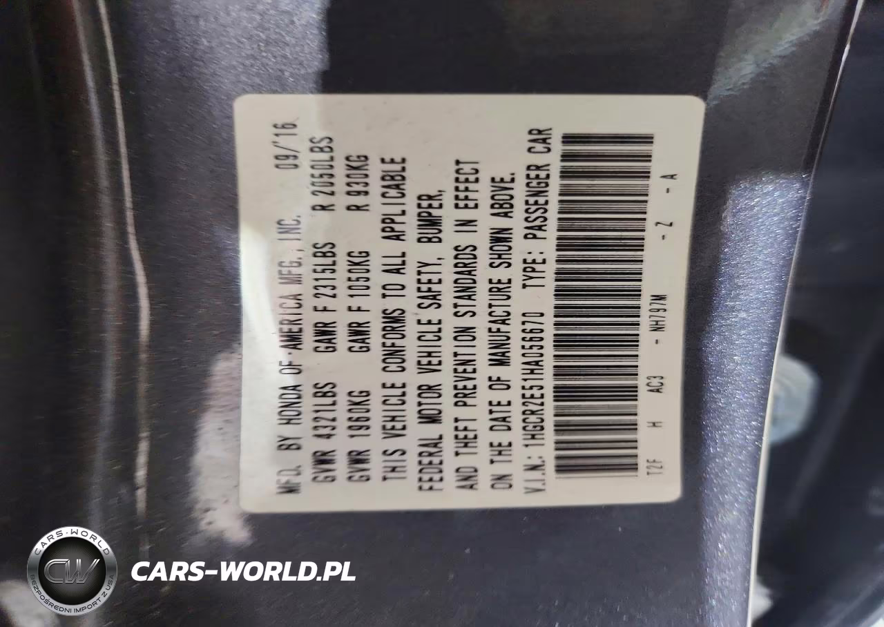2017 Honda Accord Sport VIN:1HGCR2E51HA056670 - 13