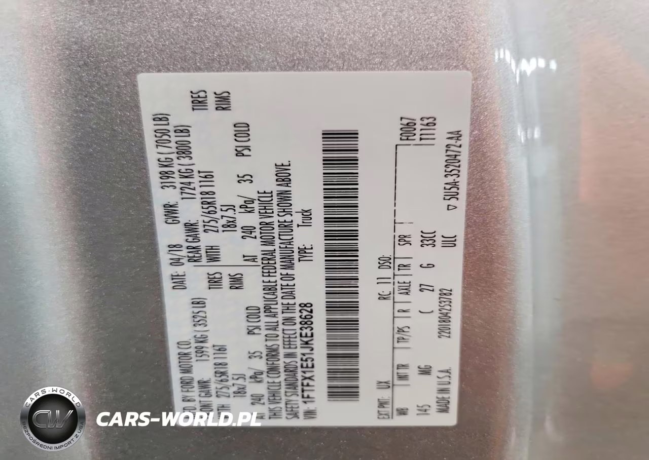 2018 Ford F150 Super Cab VIN:1FTFX1E51JKE38628 - 12