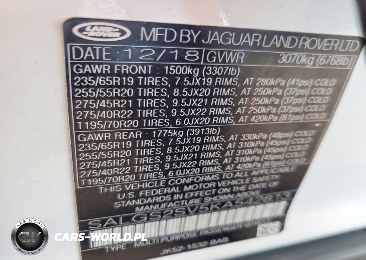 2019 Land Rover Range Rover Hse VIN:SALGS2SV5KA542813 - 13