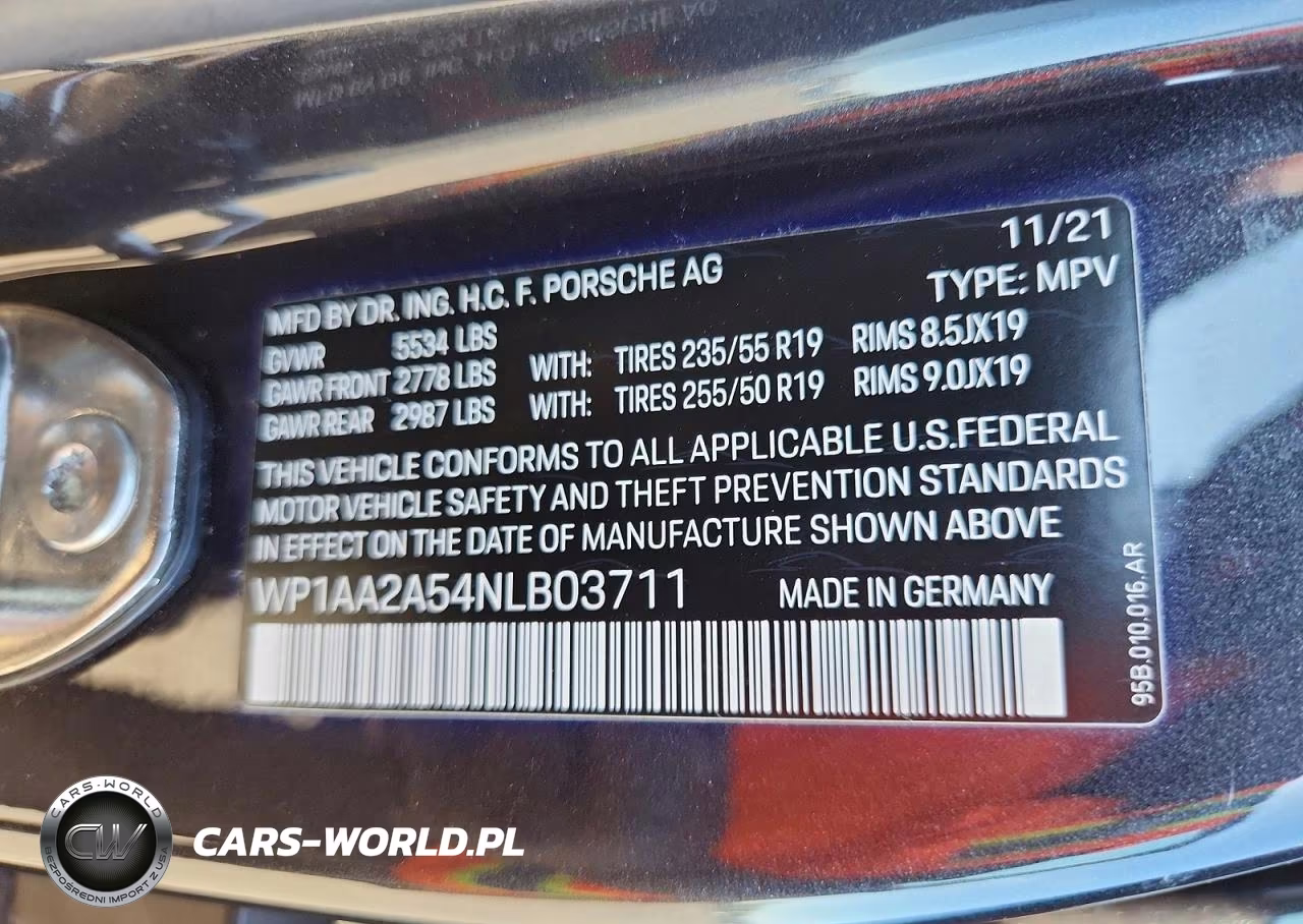 2022 Porsche Macan VIN:WP1AA2A54NLB03711 - 12