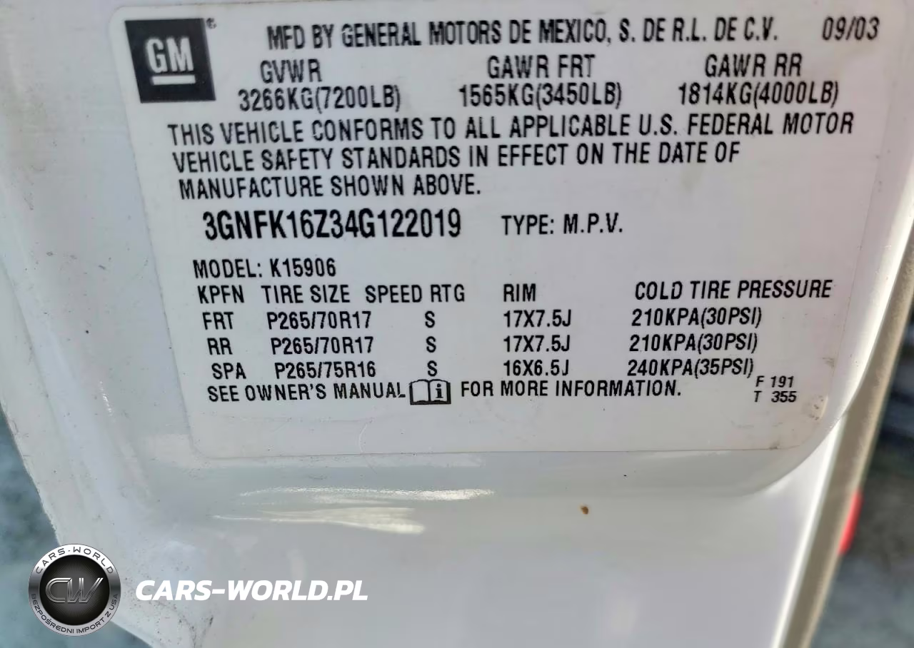 2004 Chevrolet Suburban K1500 VIN:3GNFK16Z34G122019 - 13
