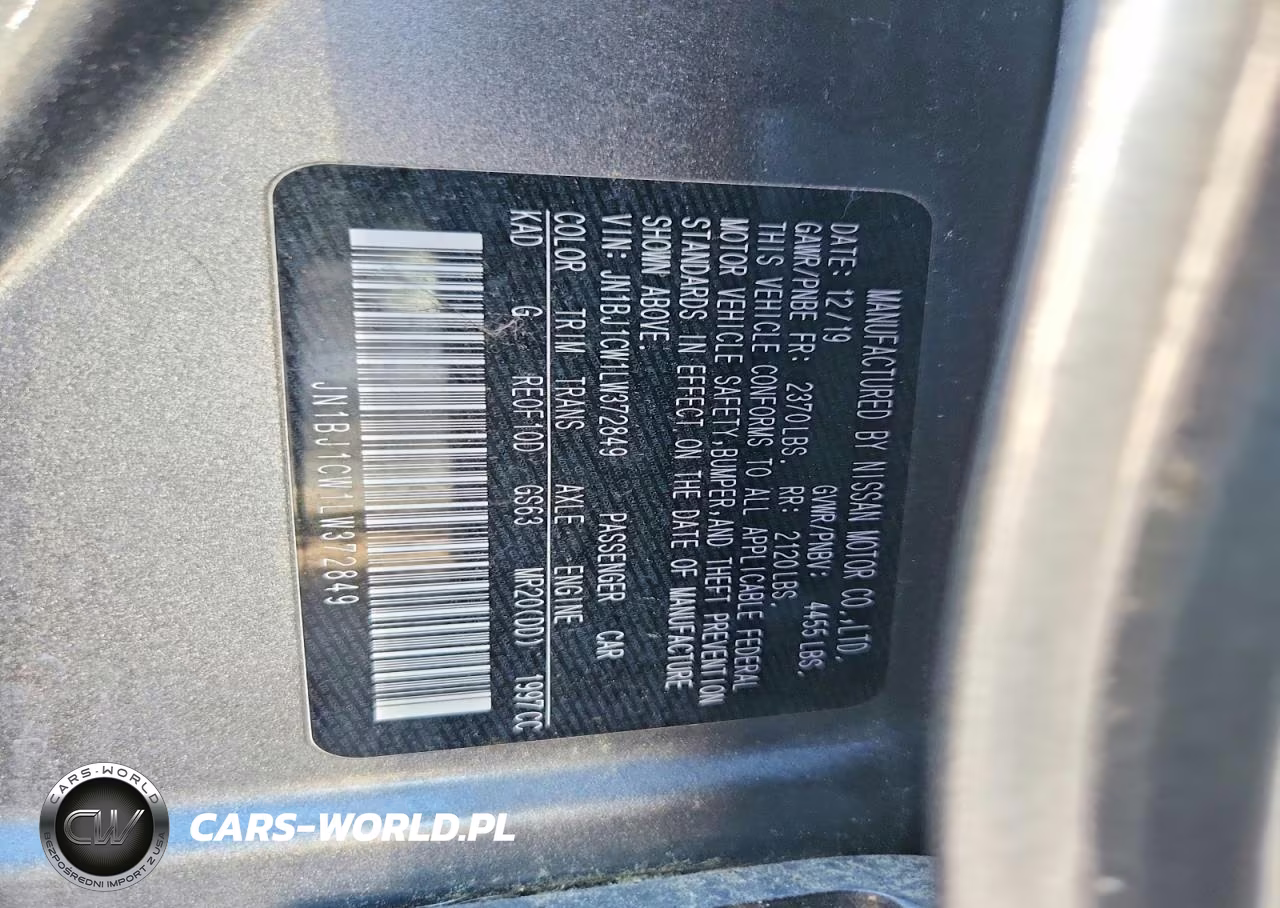 2020 Nissan Rogue Sport S VIN:JN1BJ1CW1LW372849 - 13