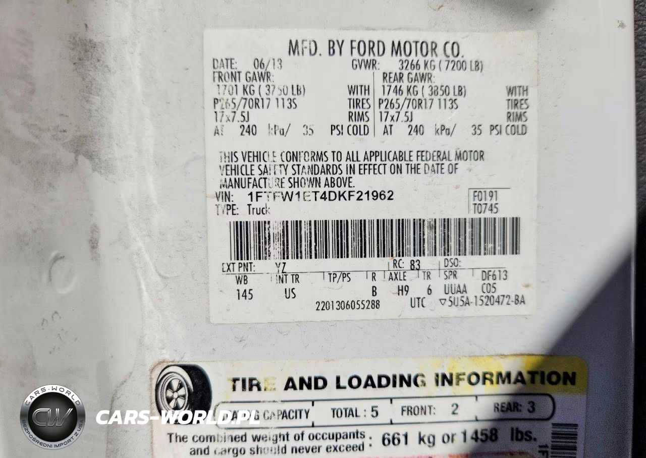 2013 Ford F150 Supercrew VIN:1FTFW1ET4DKF21962 - 12