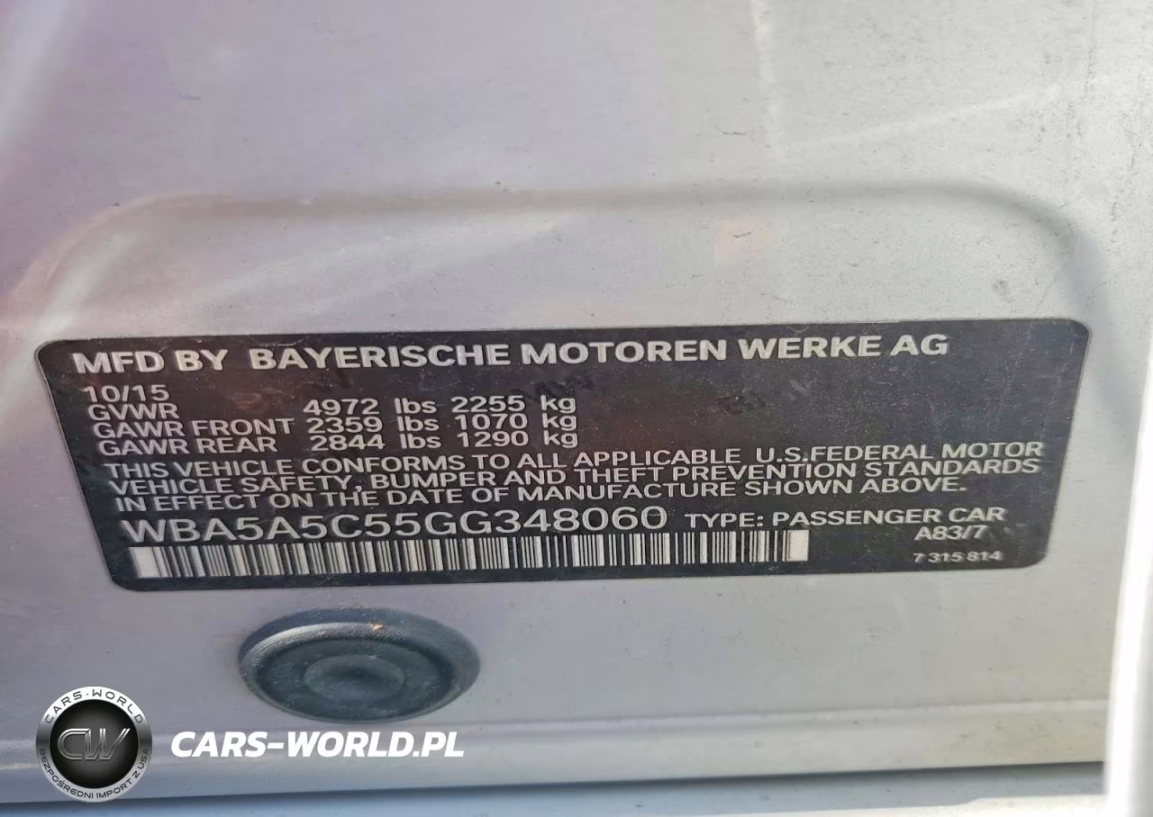 2016 BMW 528 I VIN:WBA5A5C55GG348060 - 12